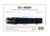 Lace Silicone Breathable Ball Gag for Comfortable Bondage Play Gags